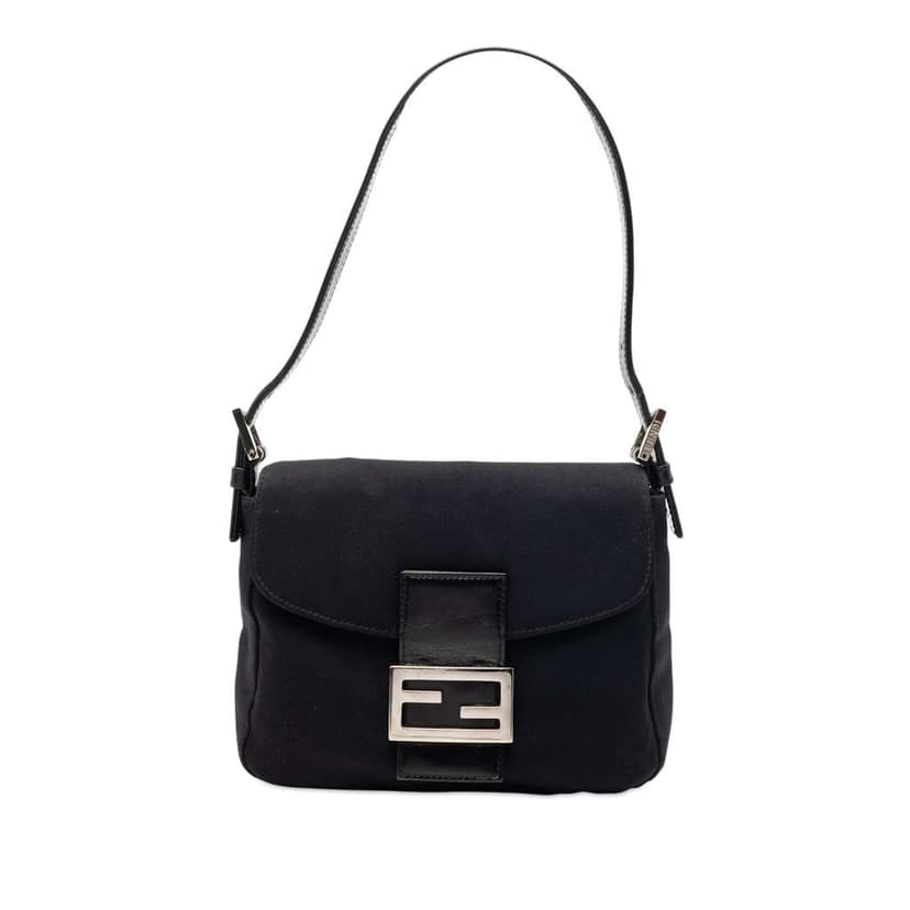 Fendi Cotton Flap Shoulder Bag