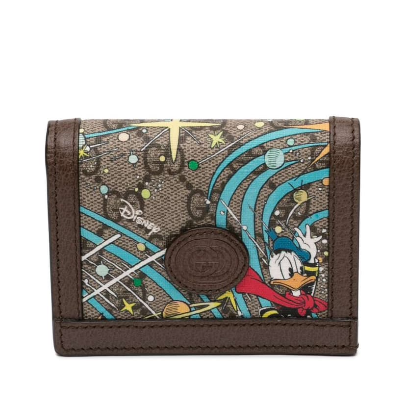 Gucci Disney GG Supreme Donald Duck Compact Wallet
