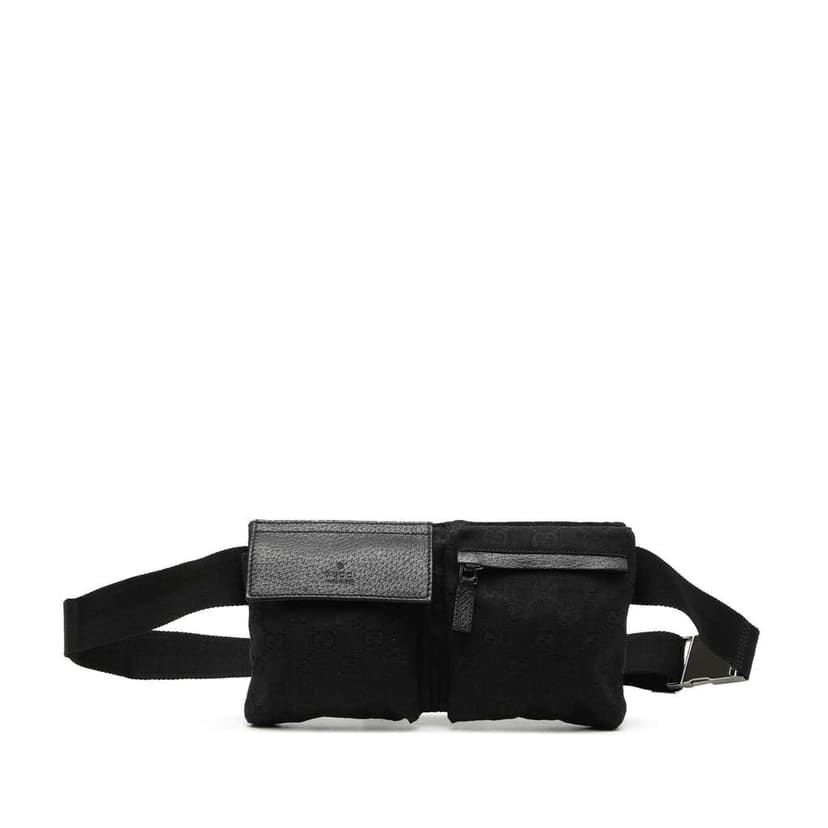 Gucci GG Canvas Double Pocket Belt Bag