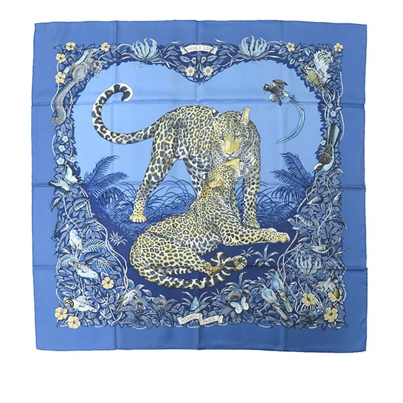 Hermès Jungle Love Silk Scarf 90
