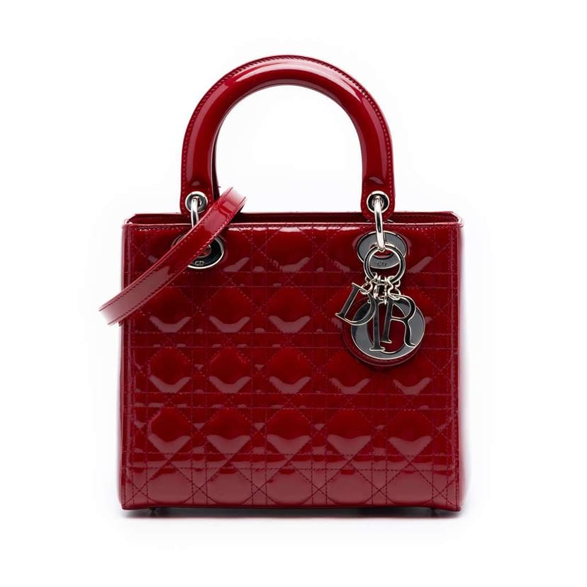 Dior Medium Patent Cannage Lady Dior
