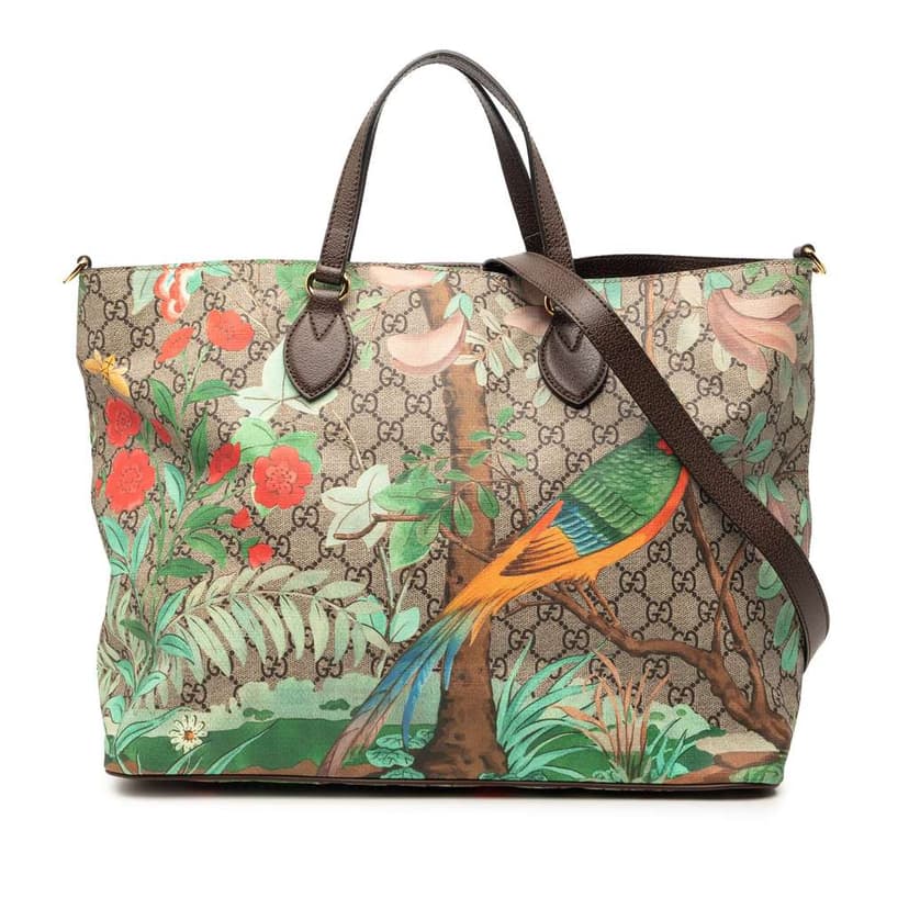 Gucci Medium GG Supreme Tian Convertible Soft Tote