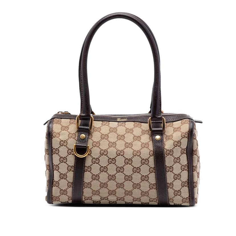 Gucci GG Canvas Abbey D Ring Boston Bag