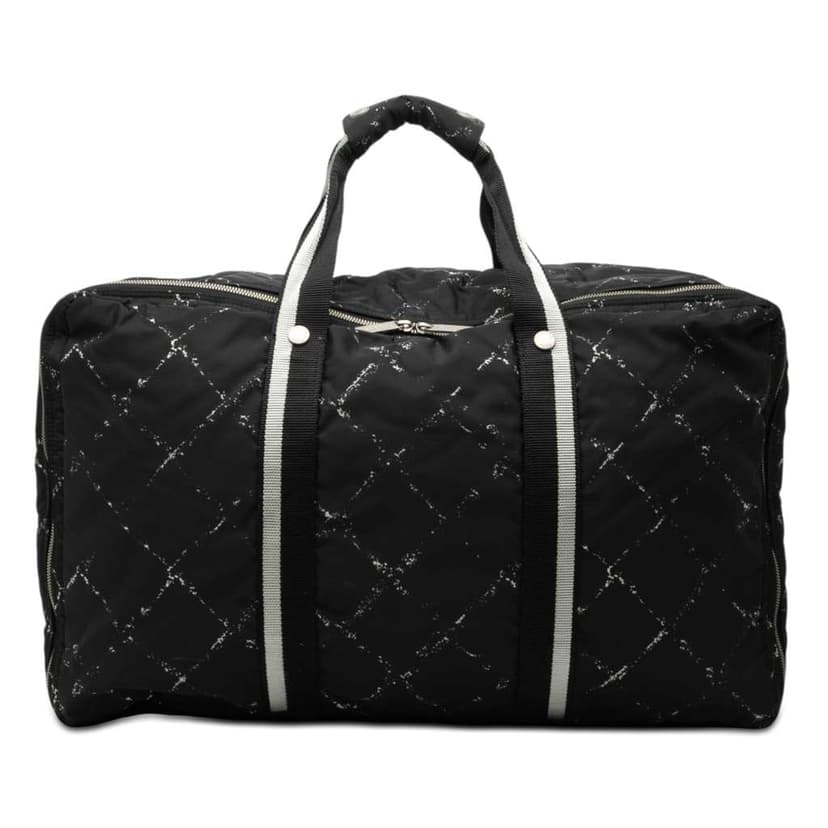 Chanel Old Travel Line Nylon Double Zip Travel Bag