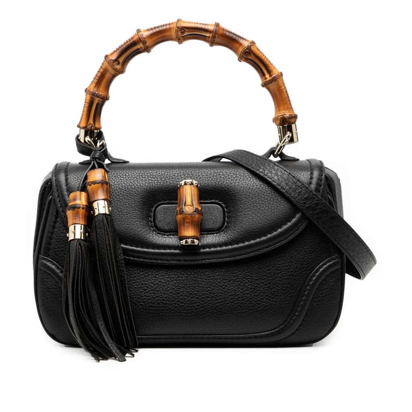 Gucci Medium Leather New Bamboo Satchel