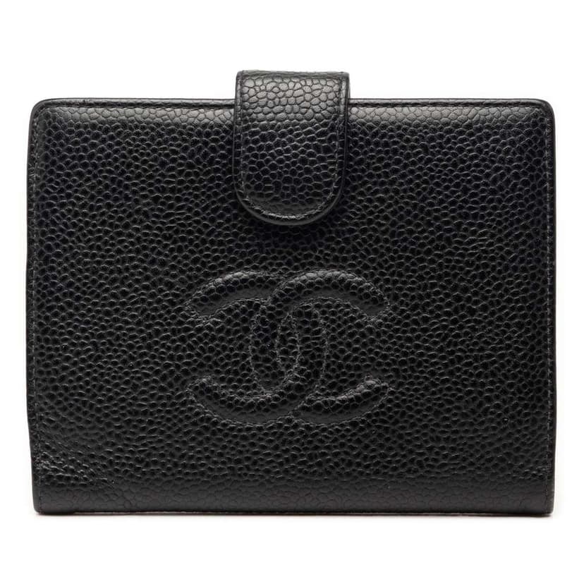 Chanel CC Caviar French Wallet