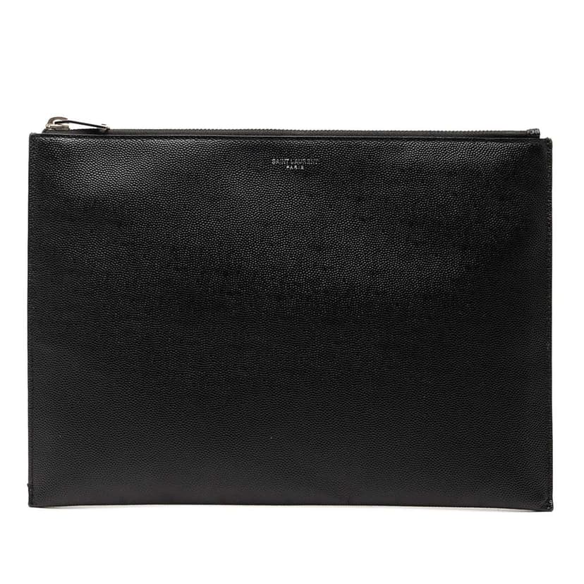 Saint Laurent Grain De Poudre Zip Clutch