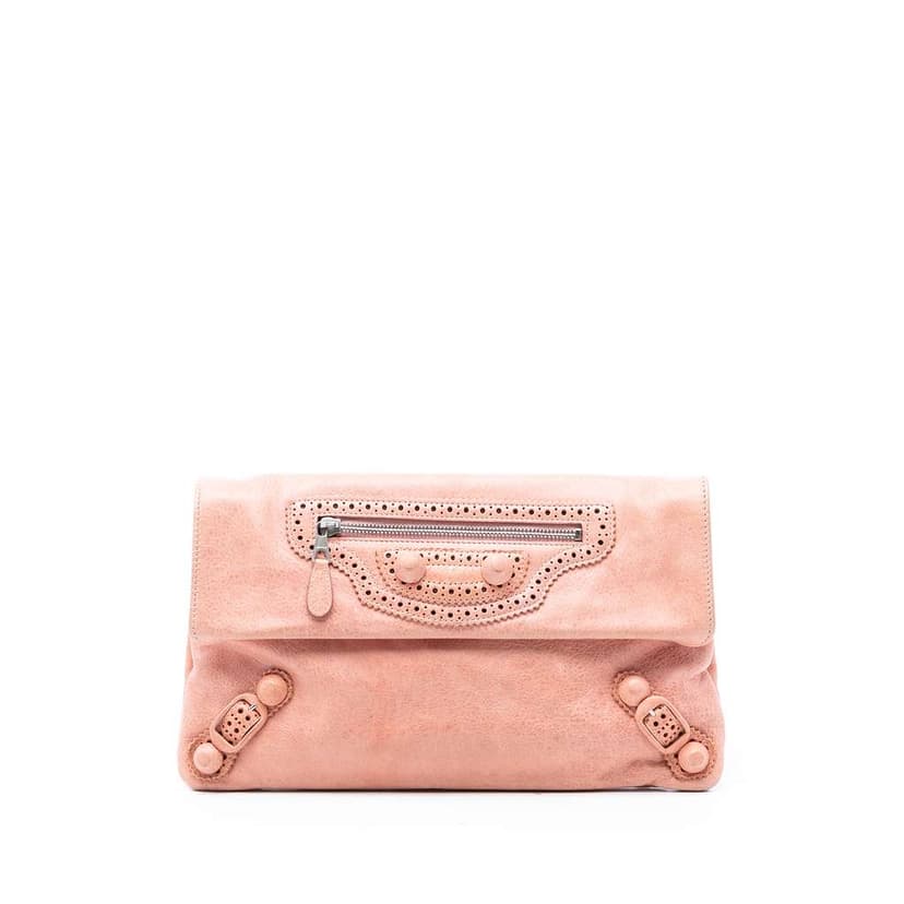 Balenciaga Lambskin Motocross Giant 21 Brogues Envelope Clutch