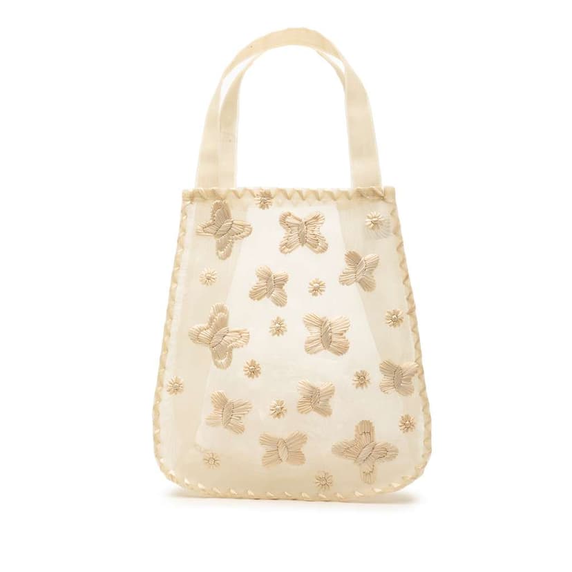 Bottega Veneta Mesh Embroidered Butterfly Handbag