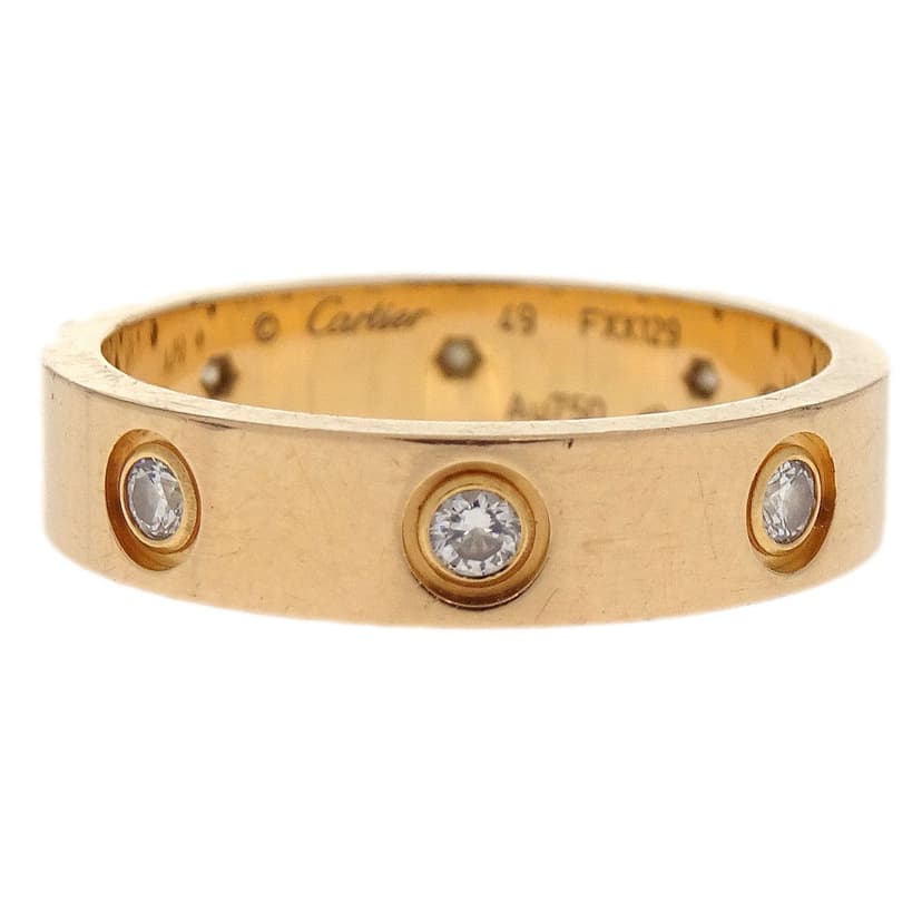 Cartier خاتم زفاف الحب مرصع بثمانية ماسات