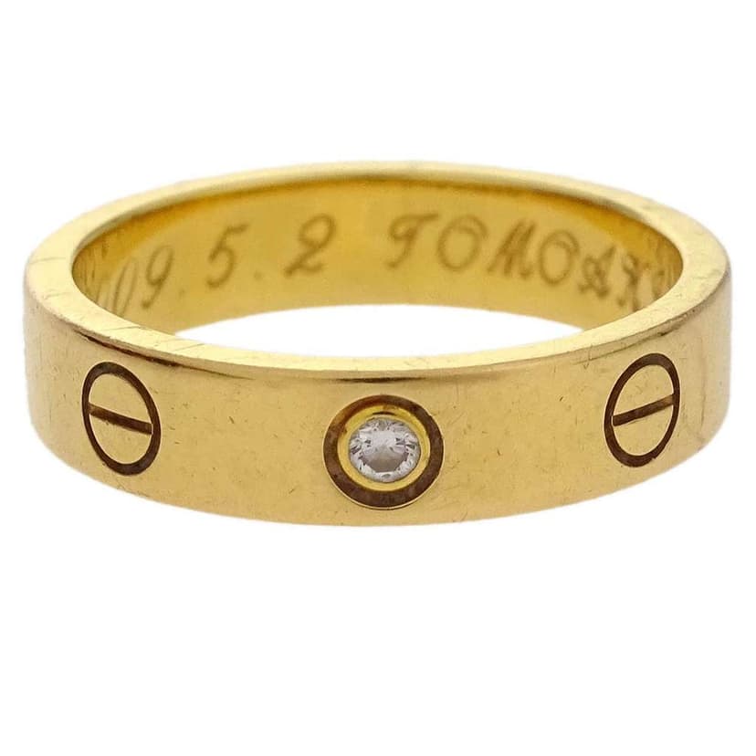 Cartier خاتم زفاف على شكل حب، خاتم ألماس واحد