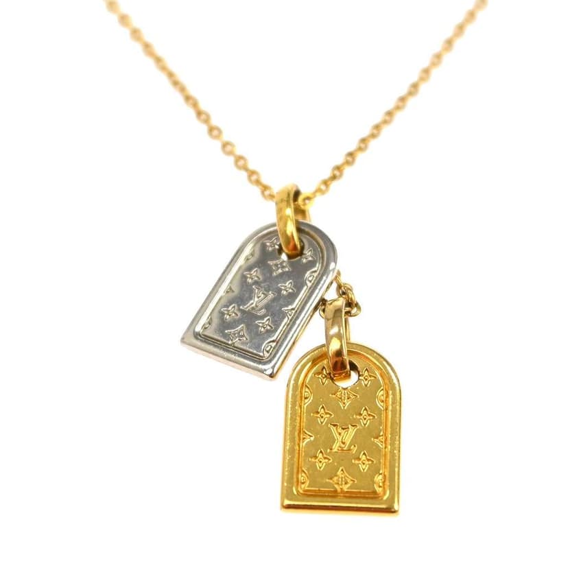 Louis Vuitton Nanogram Name Tag Pendant Necklace