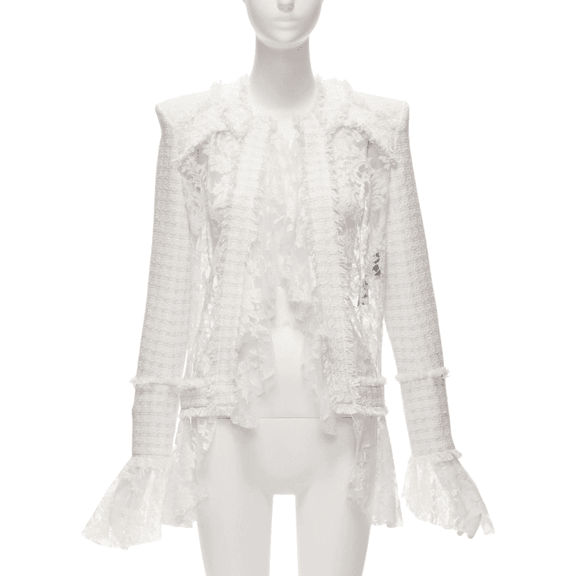 Balmain Spencer White Polyester Never worn - Front View
