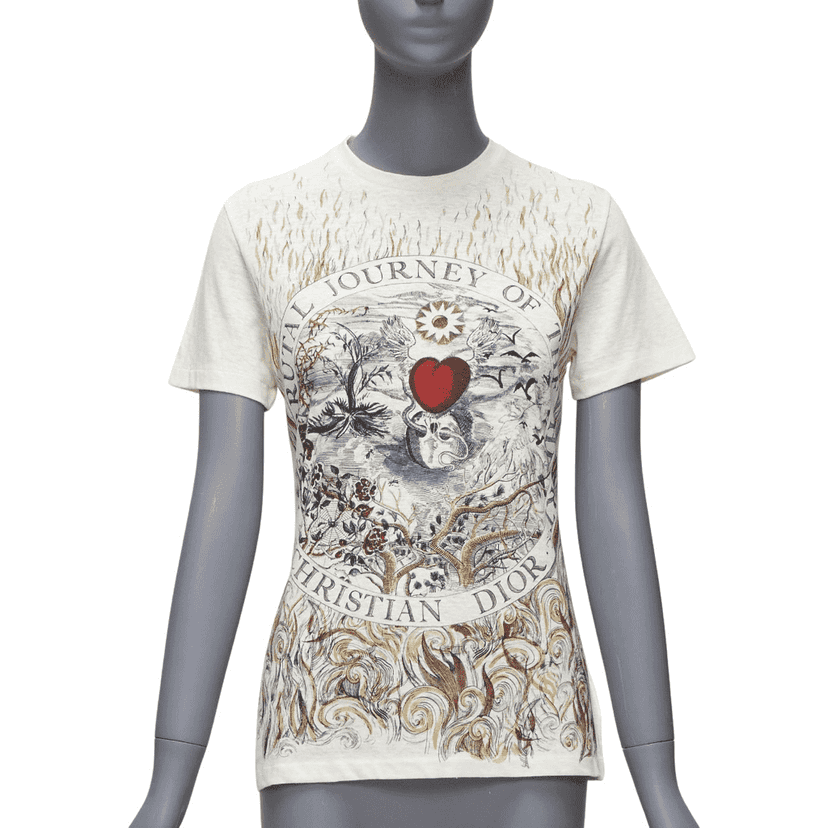Dior Brutal Journey Tee Beige Cotton Never worn - Front View