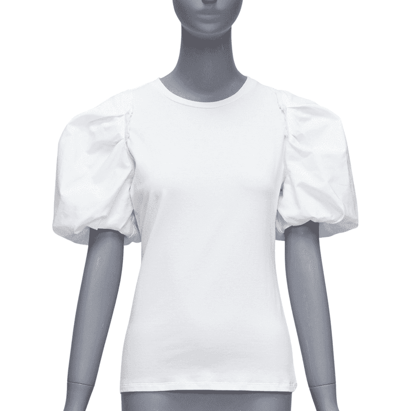 Alexander McQueen Puff Sleeve Shirt White Cotton Never worn - Front View