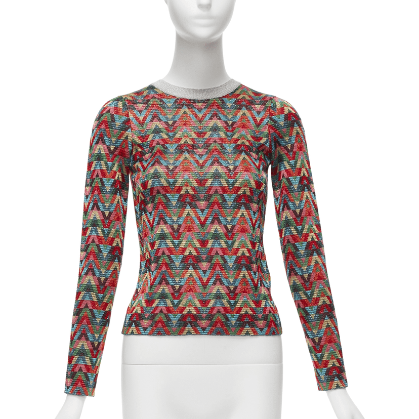 Valentino Garavani Colorful Lurex Sweater MultiColor Viscose Never worn - Front View