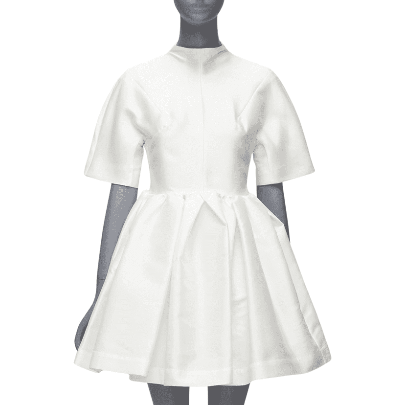 Marques Almeida Darted Cocktail Dress White Polyester Never worn - Front View
