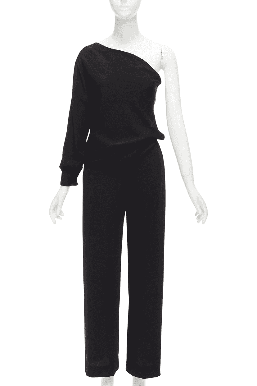 Maison Martin Margiela Black Draped Jumpsuit Black Polyester Never worn - Front View