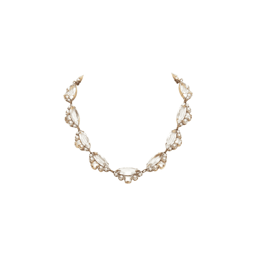 Meadham Kirchhoff Runway Pearl Necklace Silver Metal Very good condition - Front View