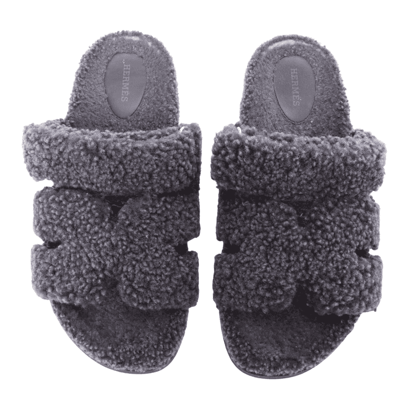 Hermès Chypre Grey Fur Good condition - Front View