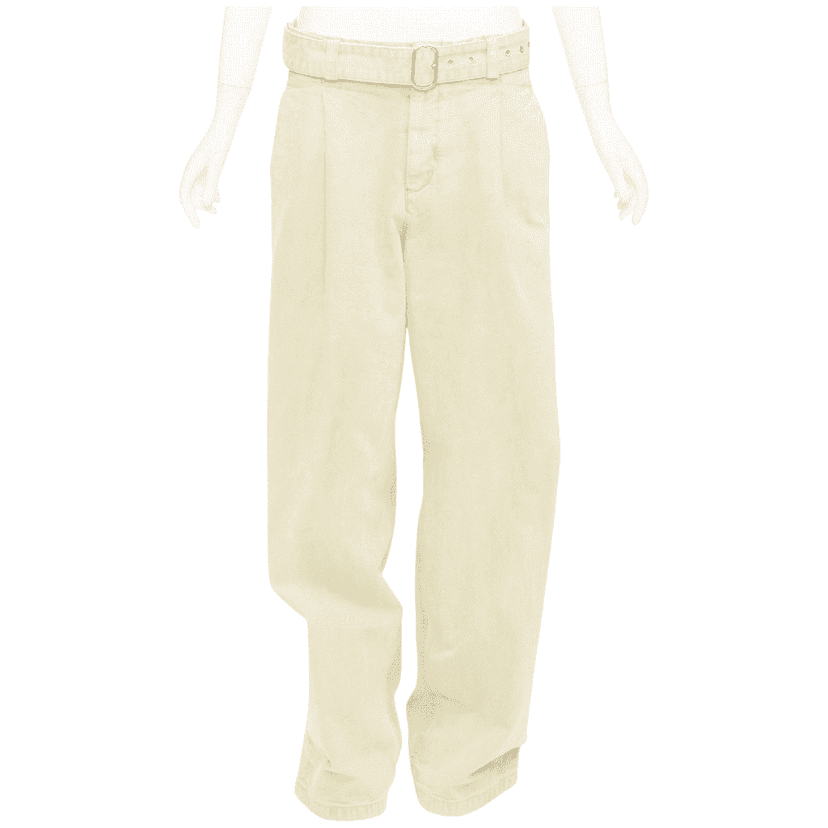 Jil Sander Trim Jogger Pants Yellow Cotton Very good condition - Front View