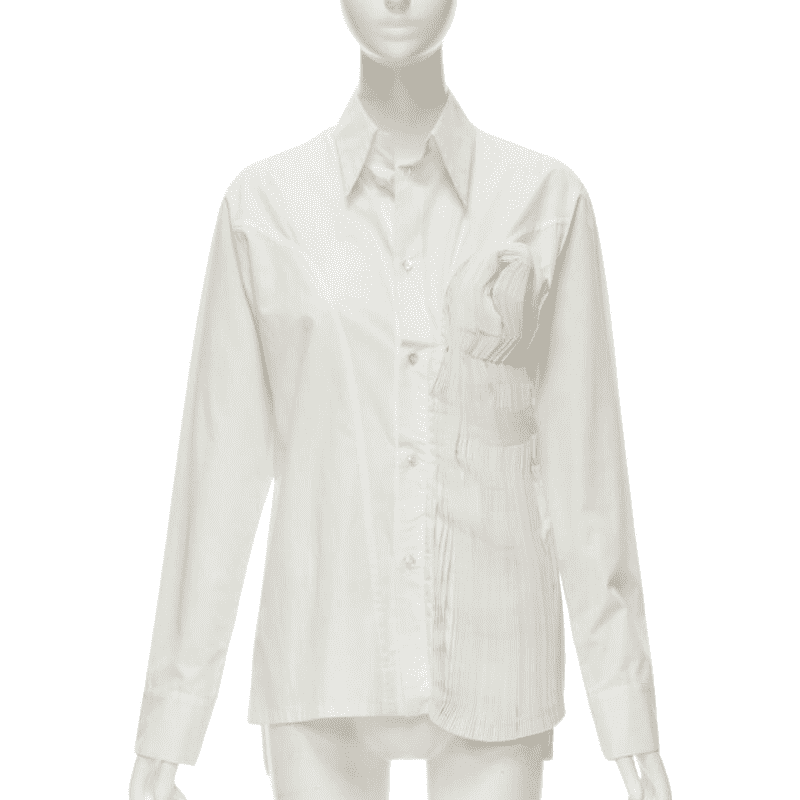 Yohji Yamamoto Knife Pleat Shirt White Cotton Good condition - Front View