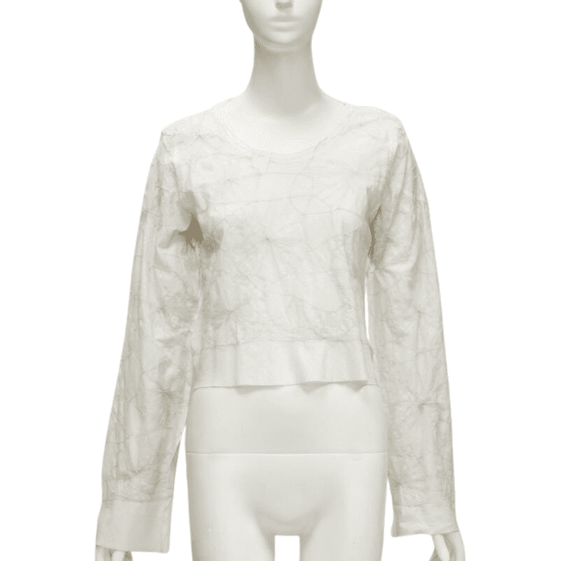 Comme Des Garcons Floral Embroidery Top Beige Cotton Very good condition - Front View