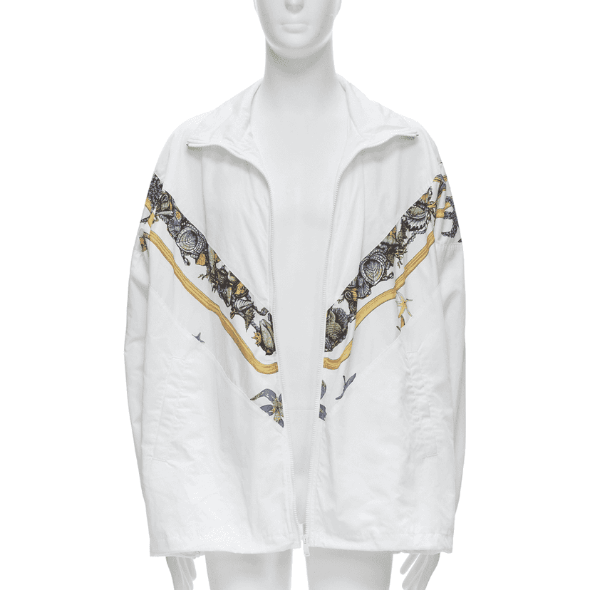 Versace White Starfish Jacket White Polyester Never worn, with tag - Front View