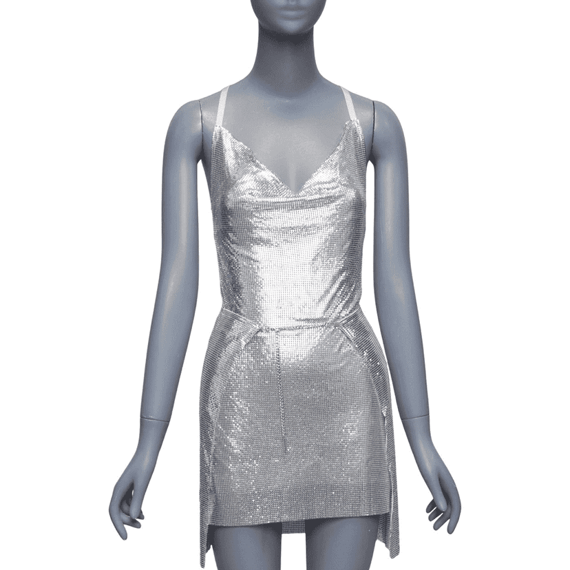 Poster Girl Adrianne Silver Polyester Never worn, with tag - Front View