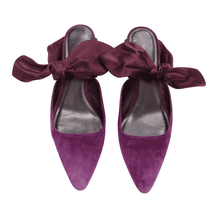 The Row Coco Bow Purple Leather Very good condition - Front View