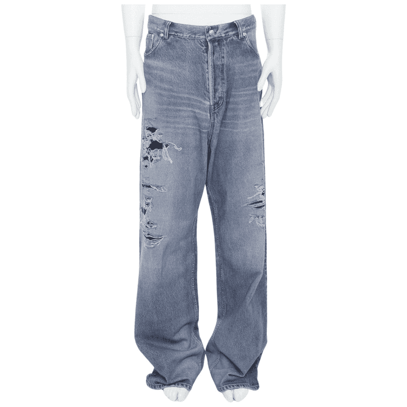 Balenciaga Trompe Sweatpants Blue Cotton Never worn, with tag - Front View
