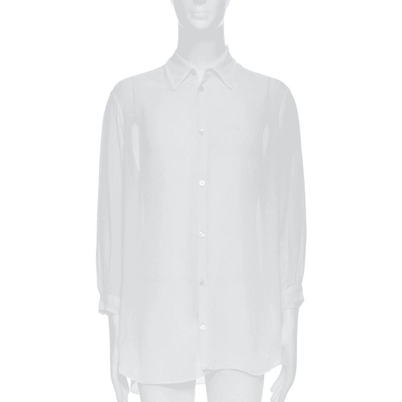 Yohji Yamamoto Drape Sleeve Shirt White Cotton Never worn - Front View