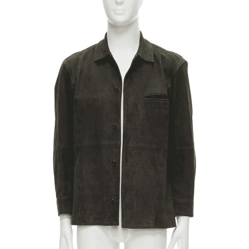 Issey Miyake Grey Suede Overshirt Grey Suede Fair condition - Front View