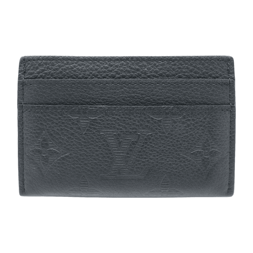 Louis Vuitton Card Holder G65 Black M81415 Black Leather Good condition - Front View