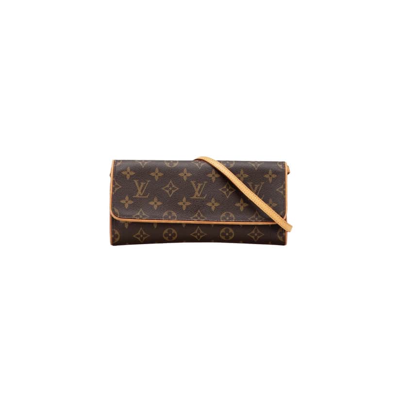 Louis Vuitton Monogram Pochette Brown Leather Very good condition - Front View