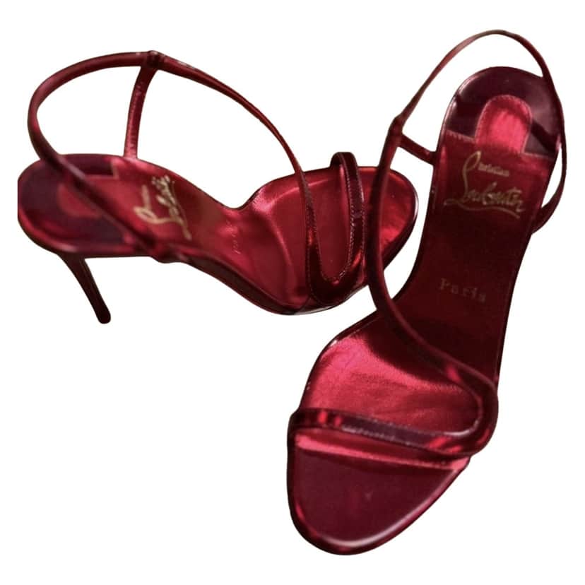 Christian Louboutin Heels Red Leather Very good condition - Front View