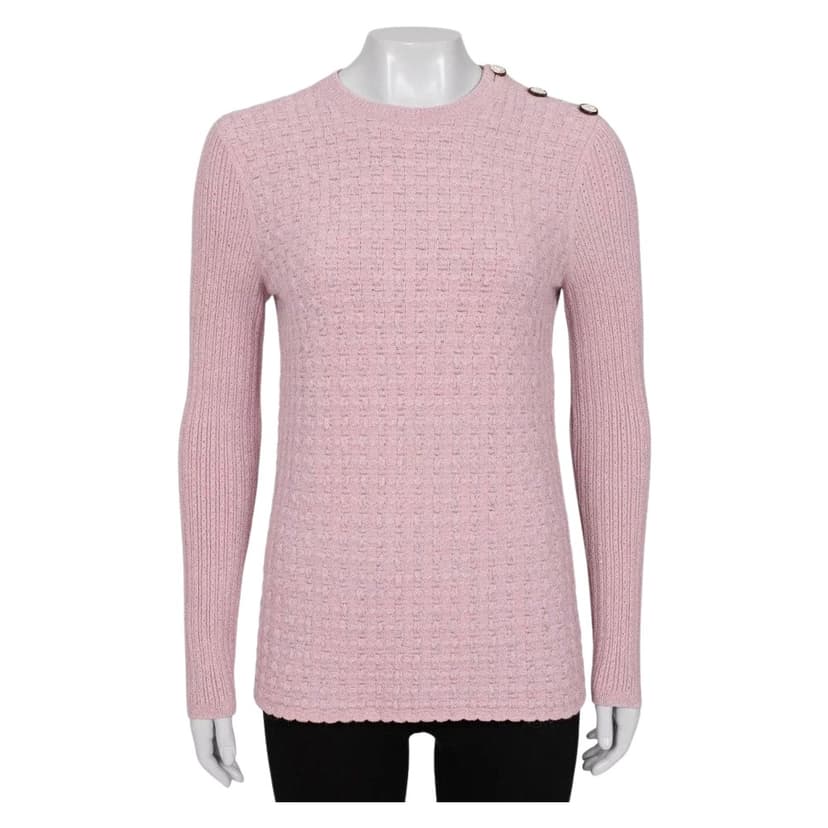Chanel Knit Accent Buttons Sweater