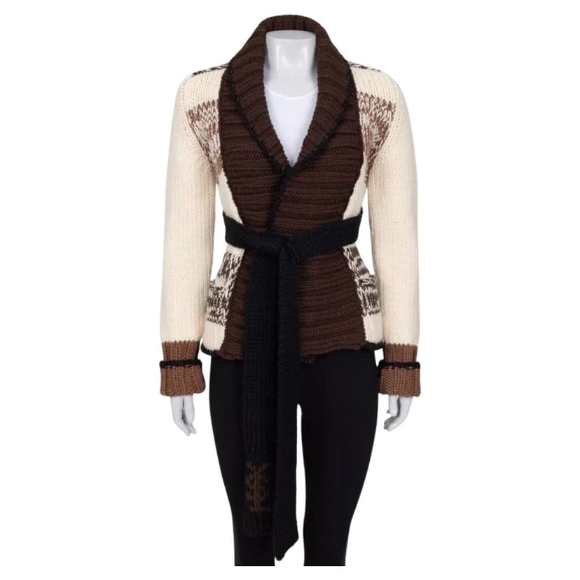 Saint Laurent Knit Belted Cardigan
