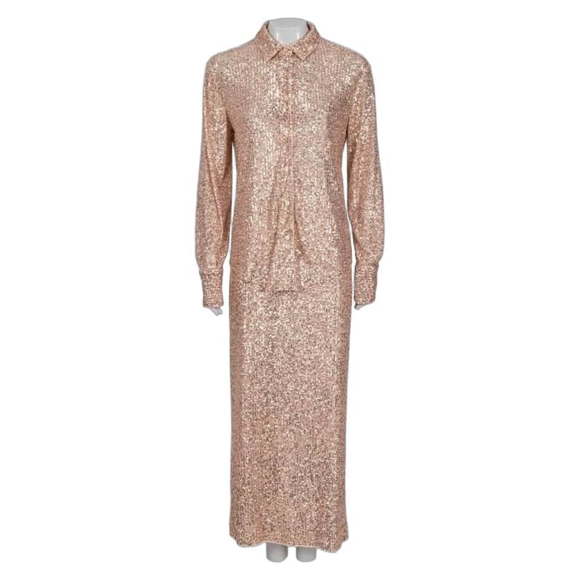 Tom Ford Tom Ford Pink Sequin Suit - Elegant IT40-44 Size S Pre-owned Pink Good condition - Front View