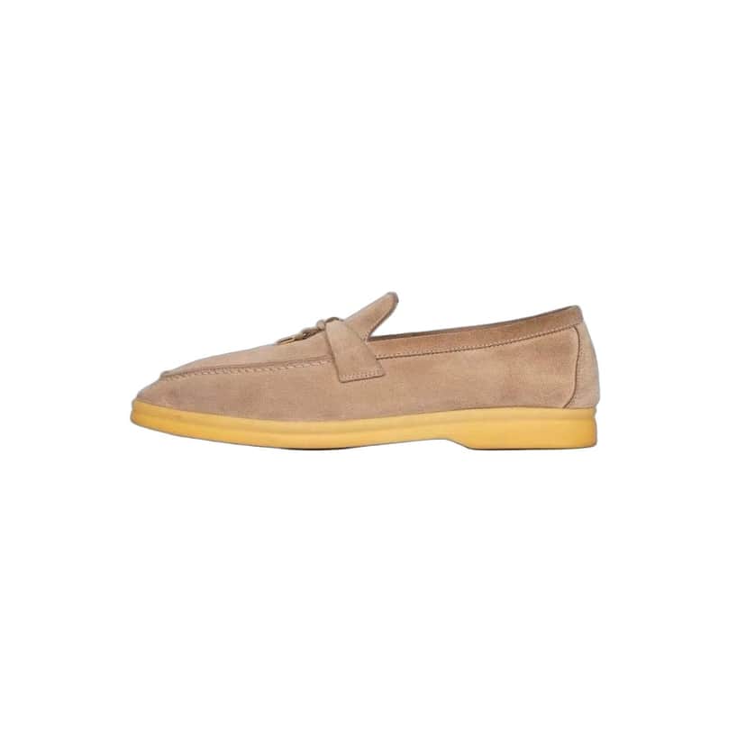 Loro Piana Loro Piana Summer Charms Walk Beige Suede Loafers Sz. 40 pre-owned Beige Suede Good condition - Front View