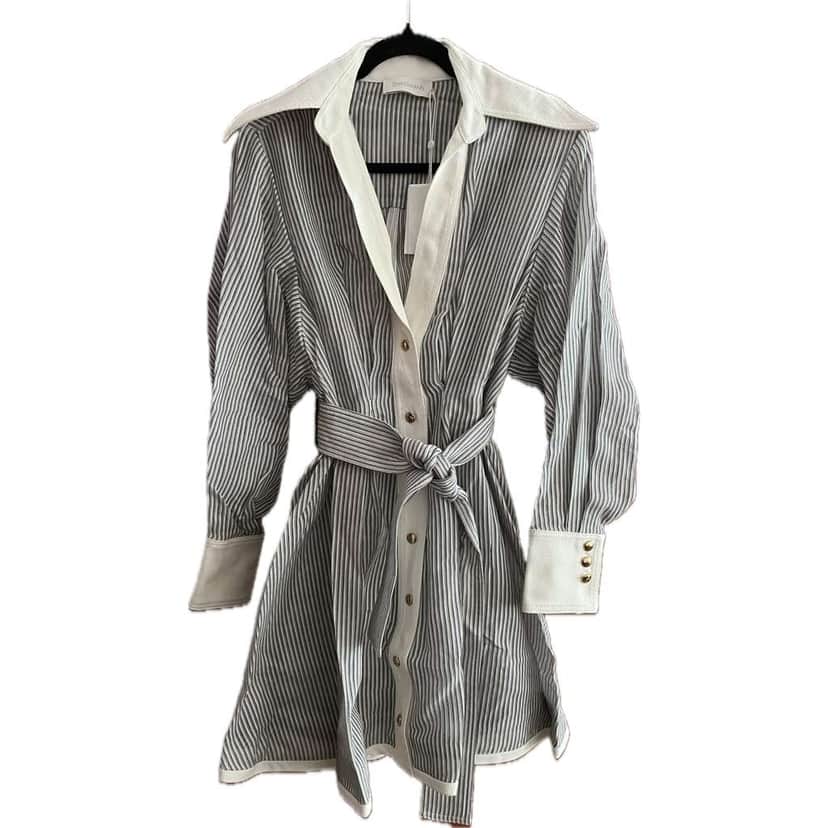 Zimmermann Hypnotic Tuck Mini Dress MultiColor Cotton Never worn, with tag - Front View