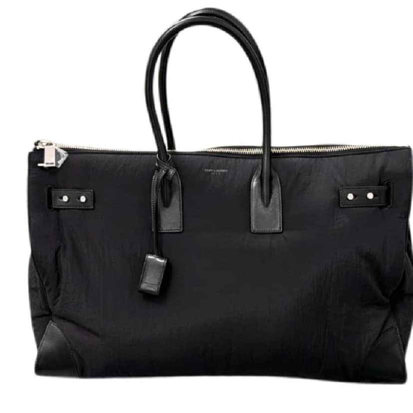 Saint Laurent DUFFEL BAG Black Leather Never worn - Front View
