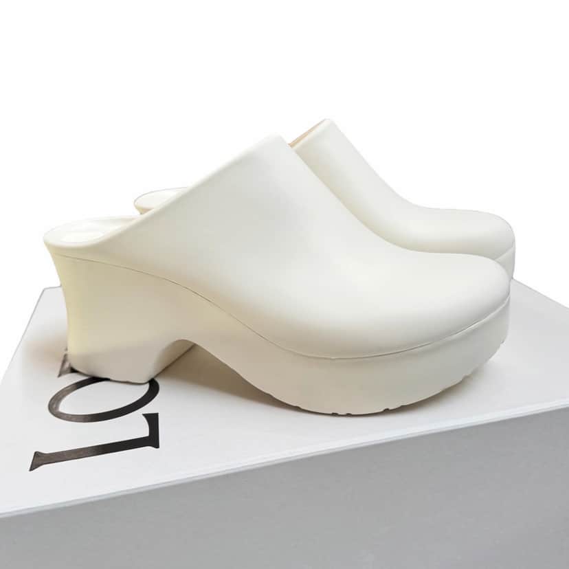 Loewe Loewe Terra Foam Clog White Rubber Never worn, with tag - Front View