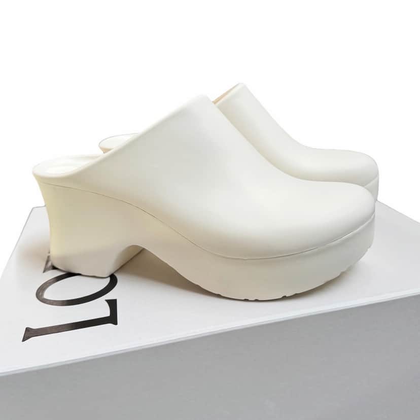 Loewe Loewe Terra Foam Clog White Rubber Never worn, with tag - Front View