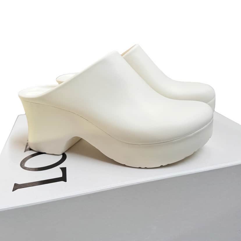 Loewe Loewe Terra Foam Clog White Rubber Never worn, with tag - Front View