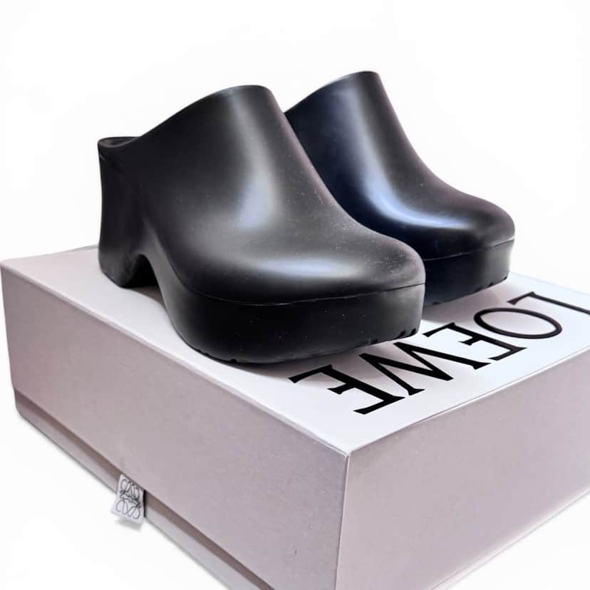Loewe Loewe Terra Foam Clog Black Rubber Never worn, with tag - Front View