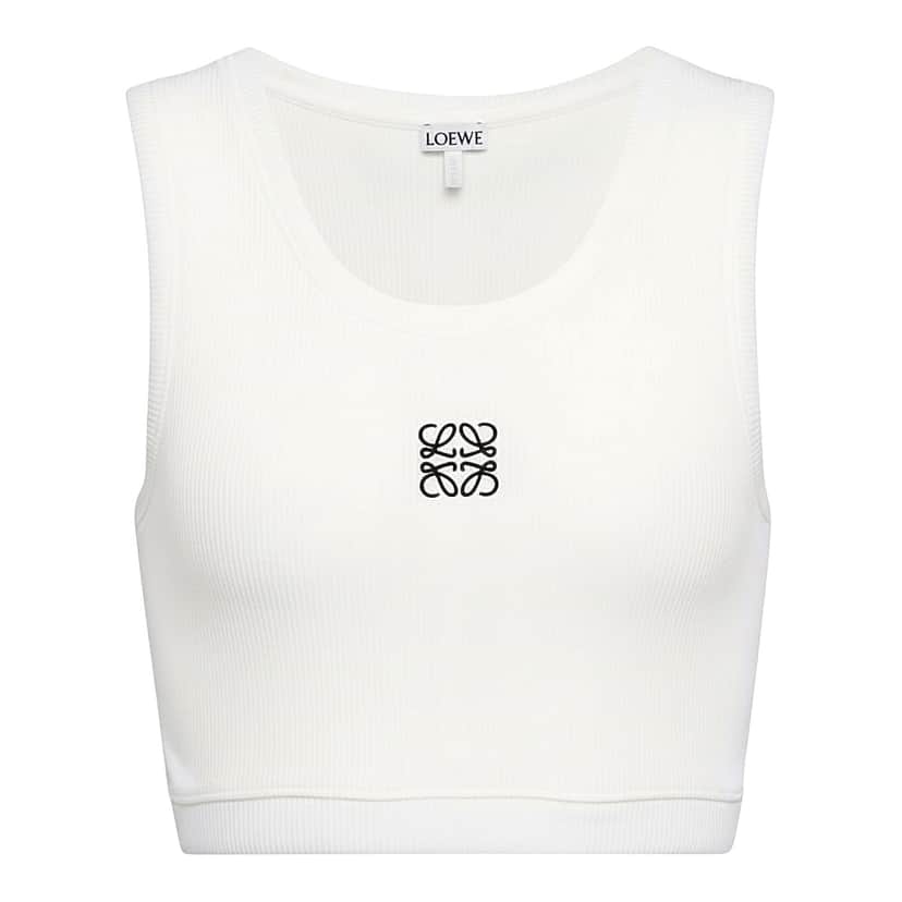 Loewe Loewe X Anagram Cropped White Cotton Never worn, with tag - Front View