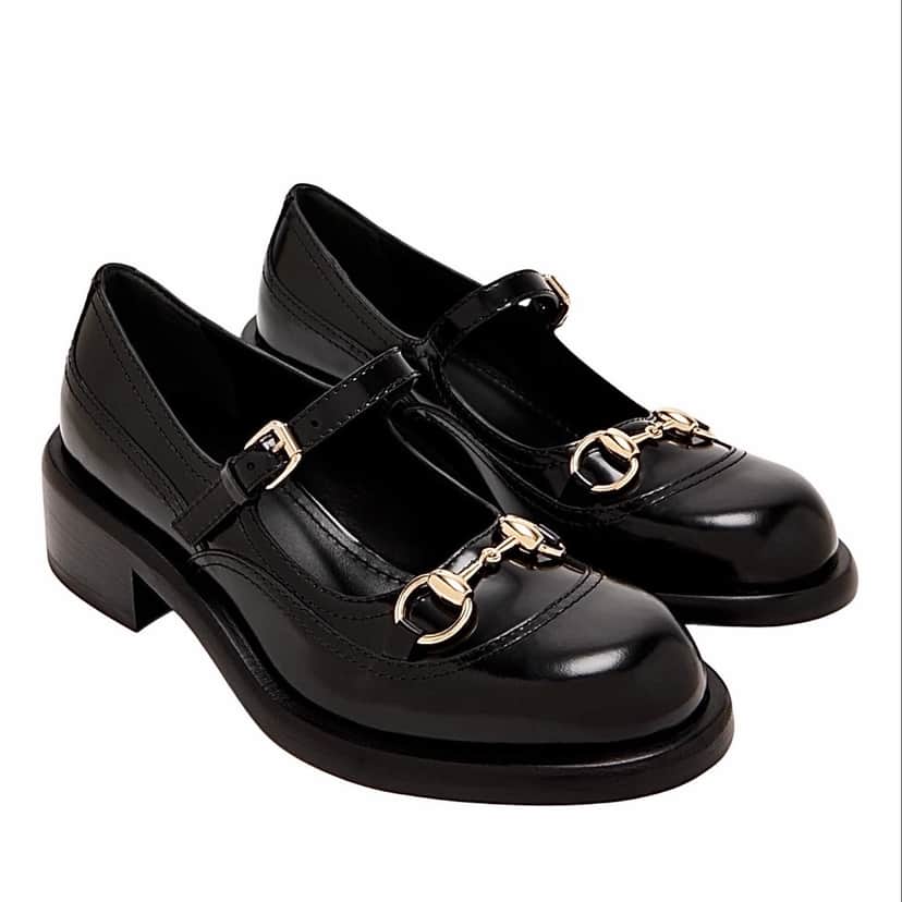 Gucci Gucci Mary Jane Black Leather Never worn, with tag - Front View