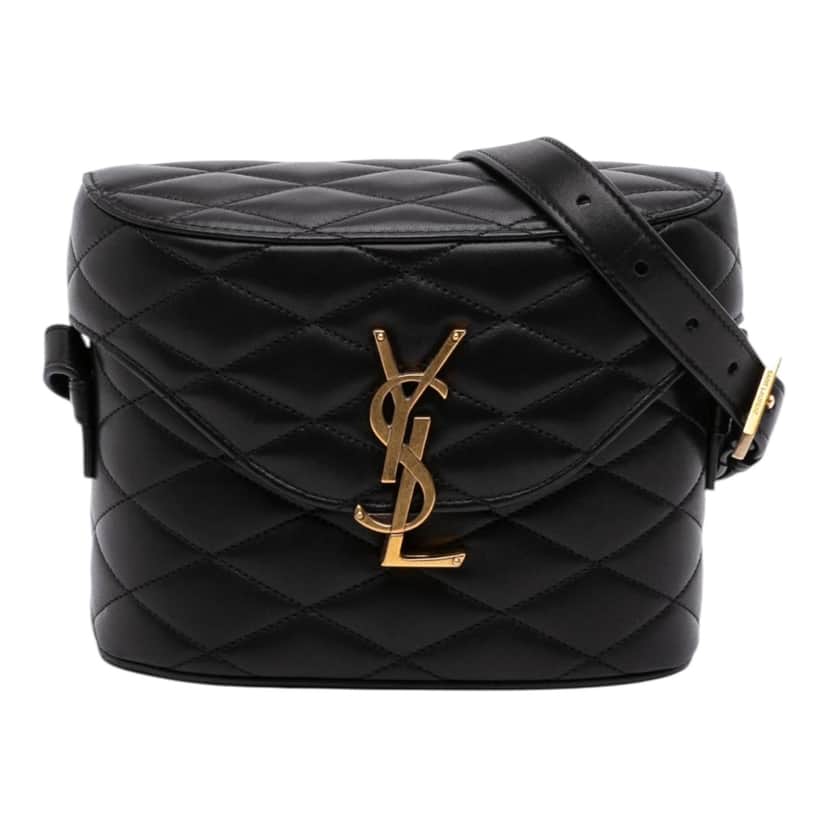 Saint Laurent Saint Laurent Monogram June Black Leather Never worn, with tag - Front View