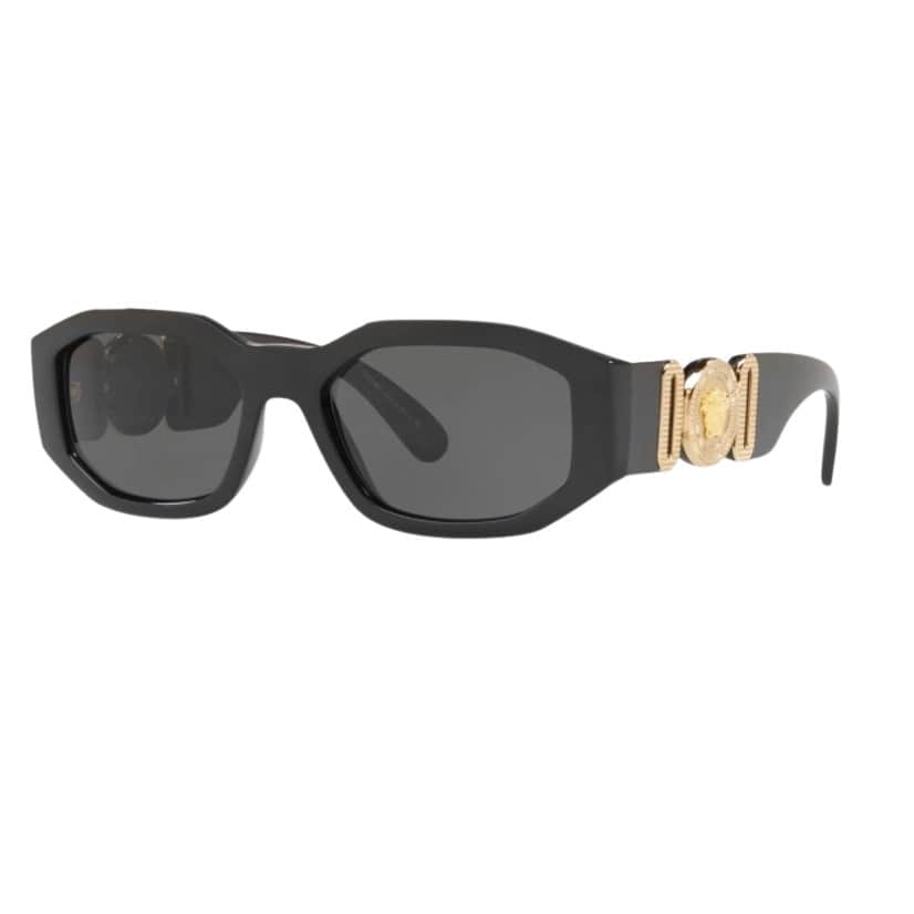 Versace Hexad Signature Sunglasses Black Acetate Very good condition - Front View